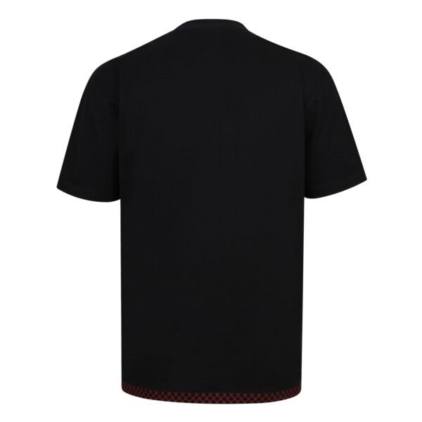 Pranit  T-Shirt with Thai Textile Trim BLACK - Image 3